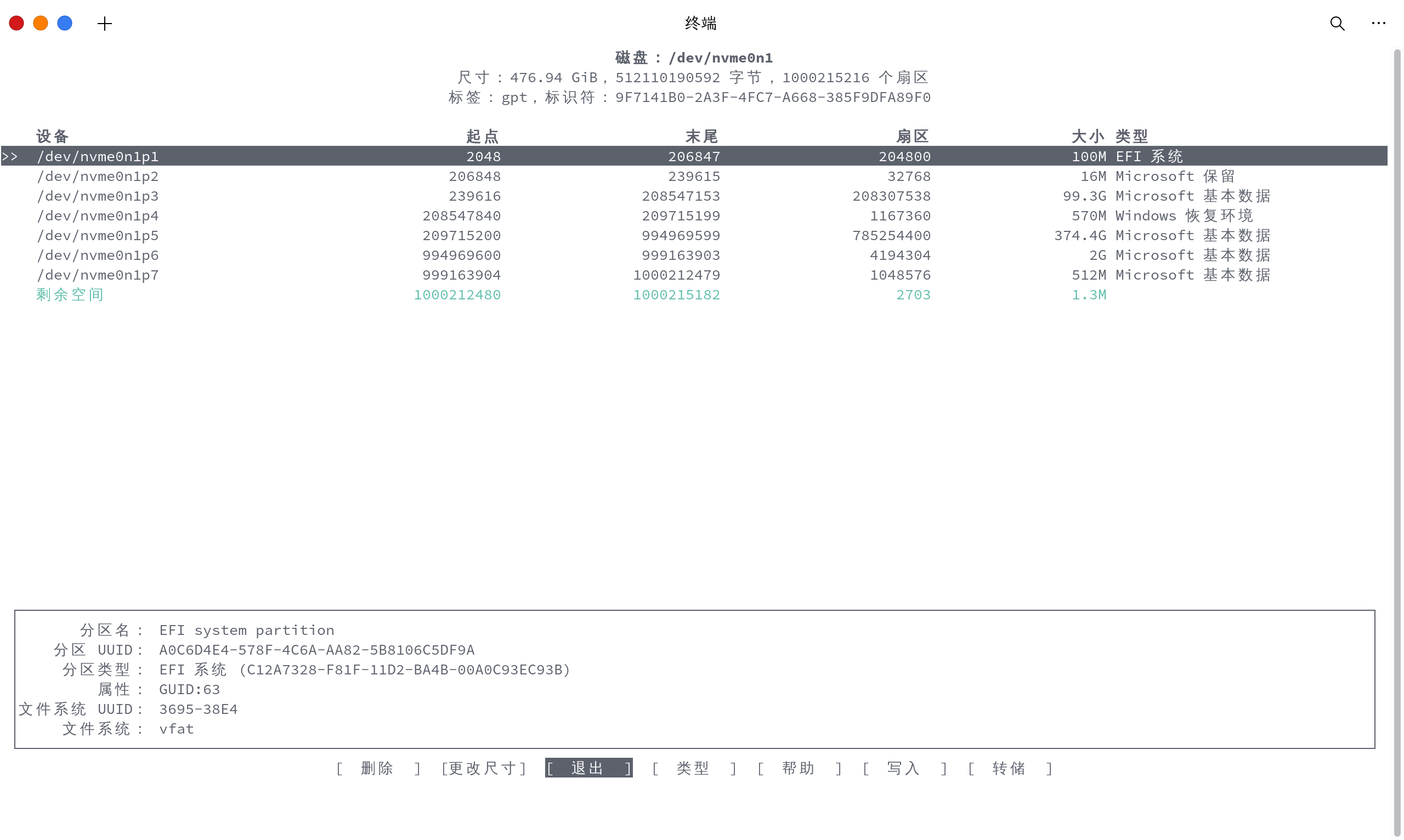 cfdisk